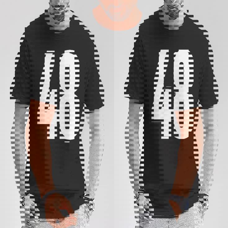 ナンバーフォーティーエイト 48 スポーツチーム制服 誕生日 48 Tシャツ 面白い贈り物