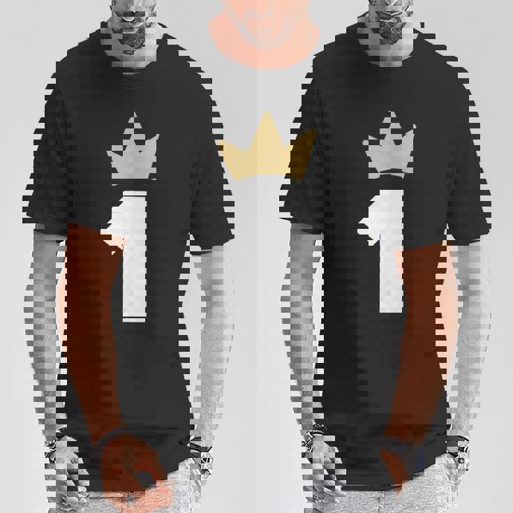 ナンバーワン 王冠 1年 1周年 Tシャツ 面白い贈り物