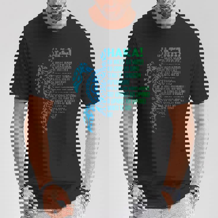 ニュージーランド ハカ カ メイト ソング タートル ラグビー マオリ Tシャツ 面白い贈り物