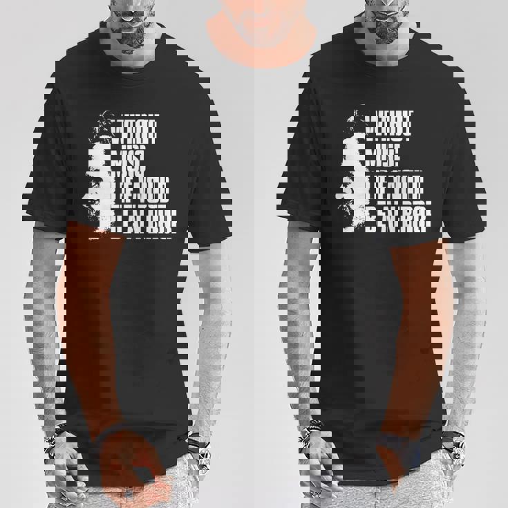 ニーチェの名言 音楽のない人生は間違いだろう 長袖tシャツ Tシャツ 面白い贈り物