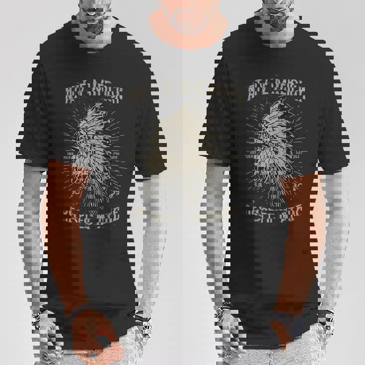 ネイティブアメリカン チーフ ネイティブアメリカンとインディアン Tシャツ 面白い贈り物