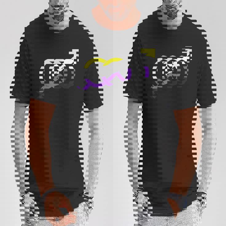 ノンバイナリー・プライド無限大 Tシャツ 面白い贈り物