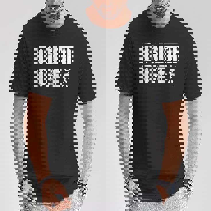 ノーギターノーライフ ギター好き ギター エレキギター ポップ音楽 ロック音楽 軽音部 バンド Tシャツ 面白い贈り物