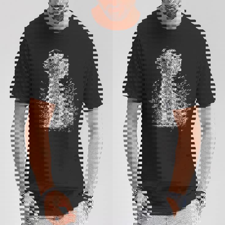 ノーフォークテリア ドッグミュージックヘッドホン ノーフォークテリア Tシャツ 面白い贈り物