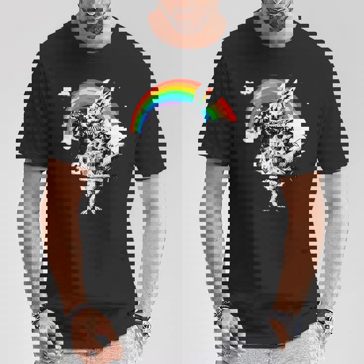 ハロウィーン 白いウサギ 不思議の国のアリス Tシャツ 面白い贈り物