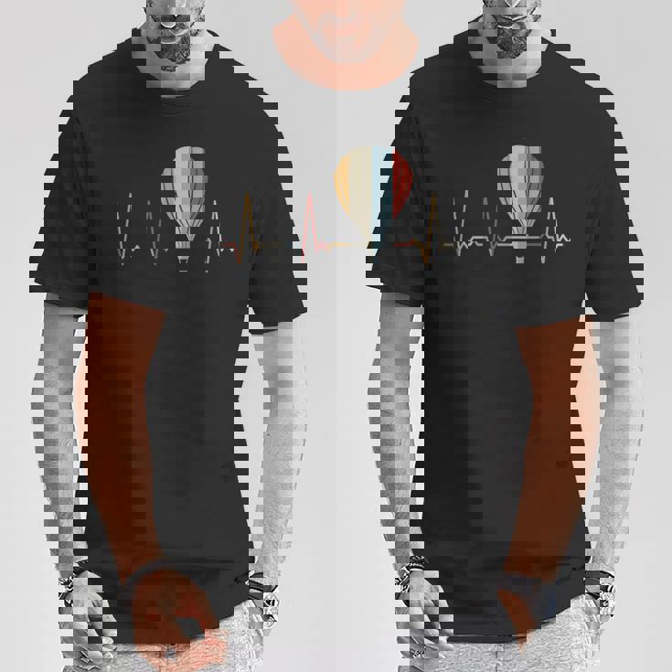 ハートビート熱気球 Tシャツ 面白い贈り物