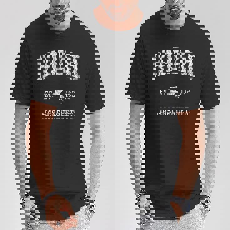 ハーバード マサチューセッツ Ma ビンテージ アスレチック スポーツデザイン Tシャツ 面白い贈り物