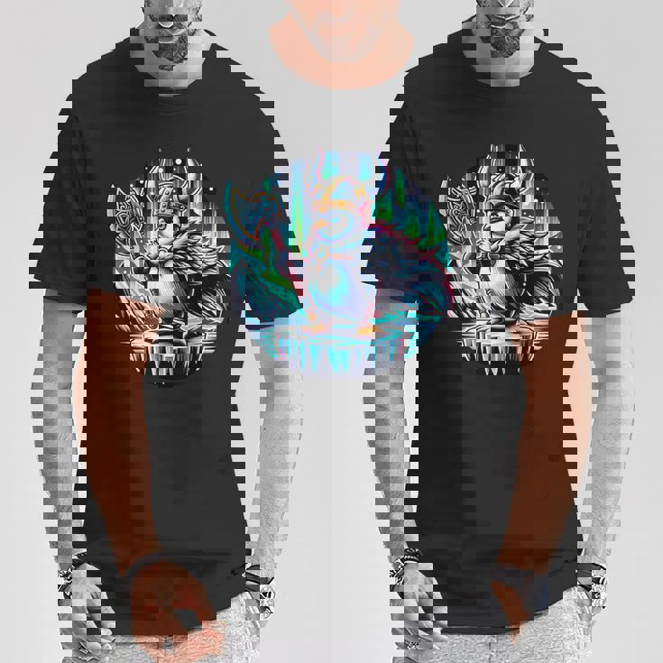 バイキング ペンギン ヘルメット 斧 ポーラーライト Tシャツ 面白い贈り物