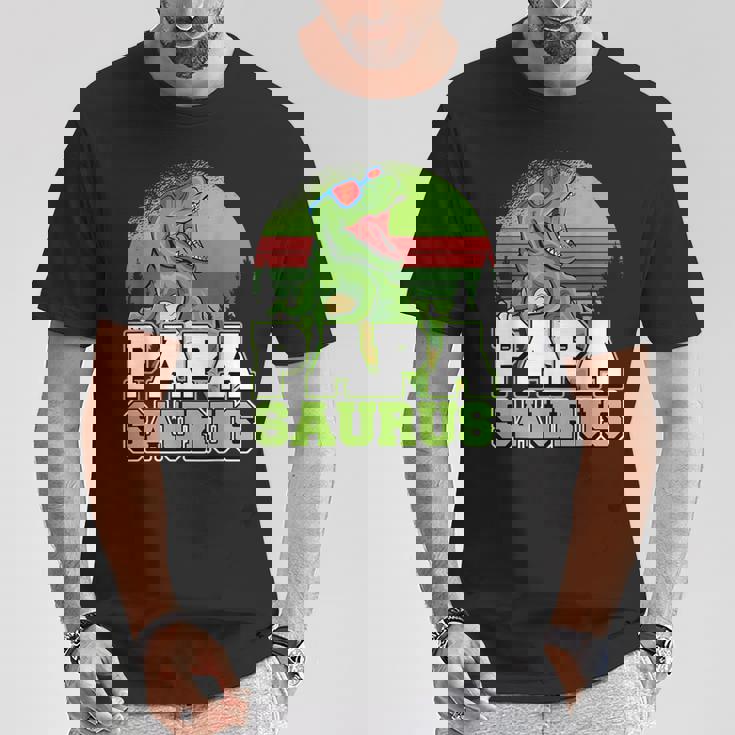 メンズ パパサウルス 恐竜 パパザウルス 父 誕生 誕生日 Tシャツ 面白い贈り物