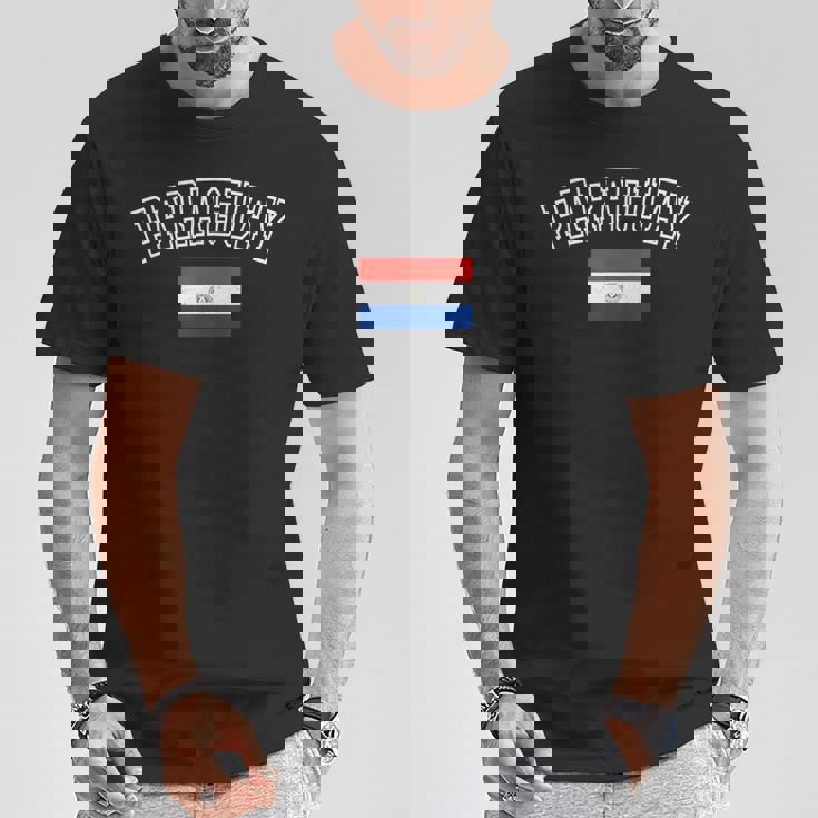 パラグアイ国旗 ヴィンテージ アンティーク調 レトロ ヘリテージデザイン Tシャツ 面白い贈り物