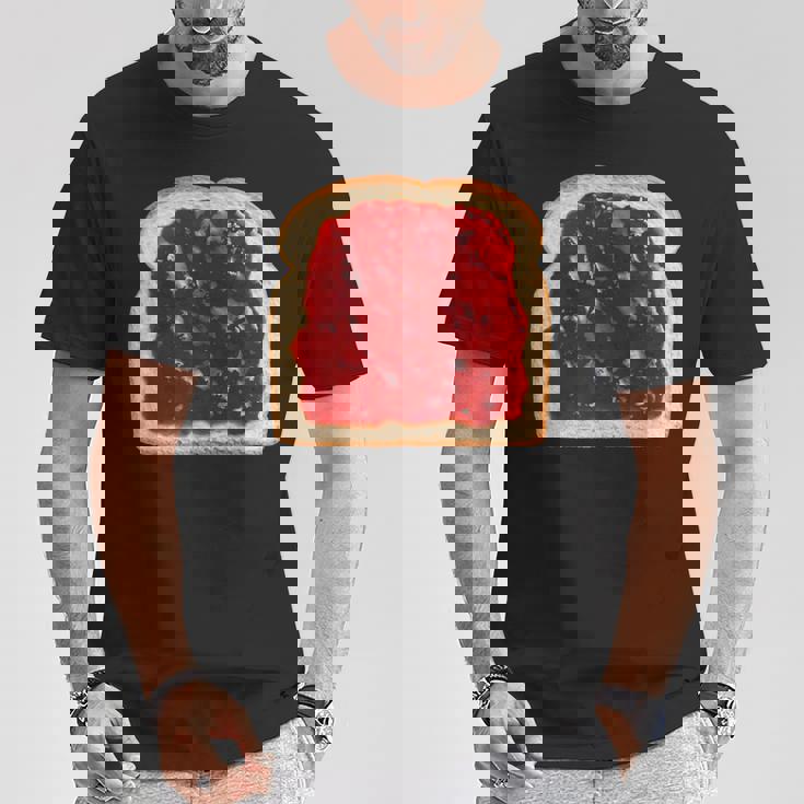 パン ジャムトースト グルテン Tシャツ 面白い贈り物