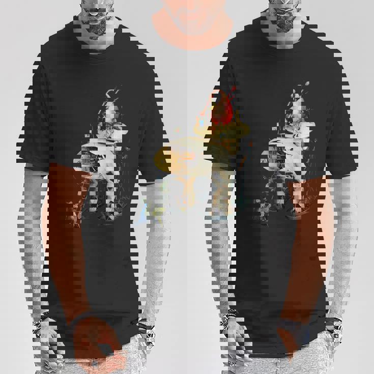 ヒエロニムス ボッシュ ディテール 地上の喜びの庭 Tシャツ 面白い贈り物