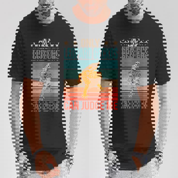 ヒョウモントカゲモドキは私を判断できる トカゲ 爬虫類 ヒョウモントカゲモドキ Tシャツ 面白い贈り物