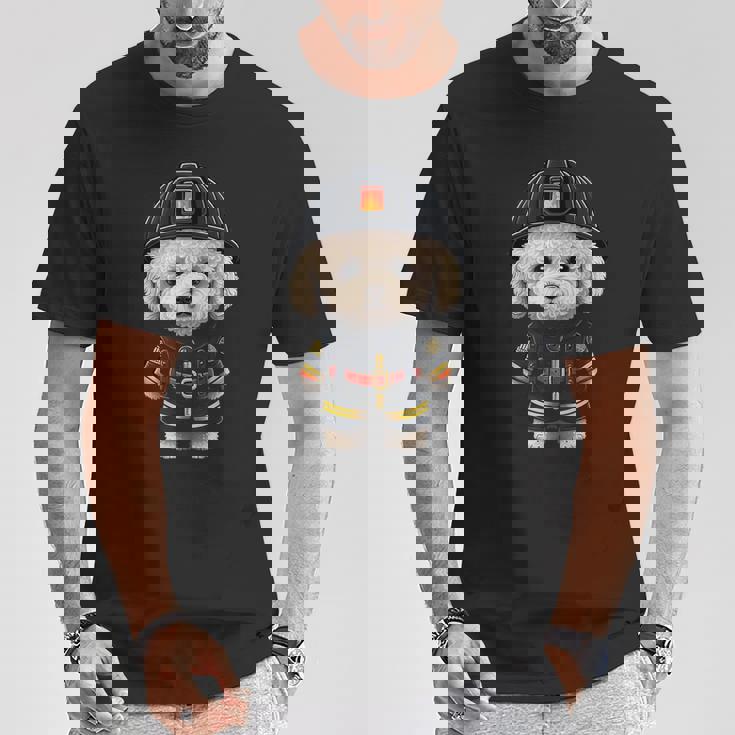 ビション・フリーゼ 消防士の消防士 ビション・フリーゼ Tシャツ 面白い贈り物