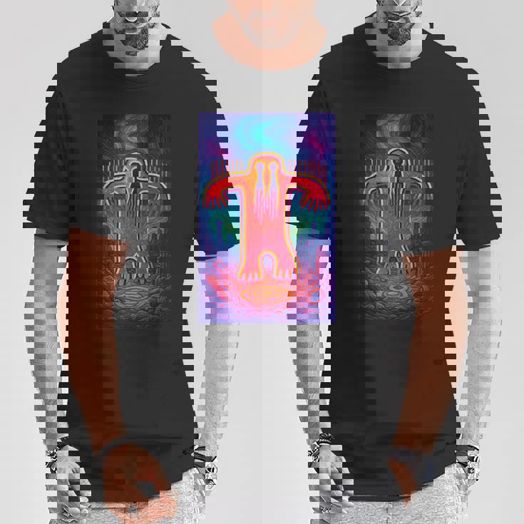 ビッグフット ペトログリフ – 古代サスカッチ洞窟アートデザイン Tシャツ 面白い贈り物