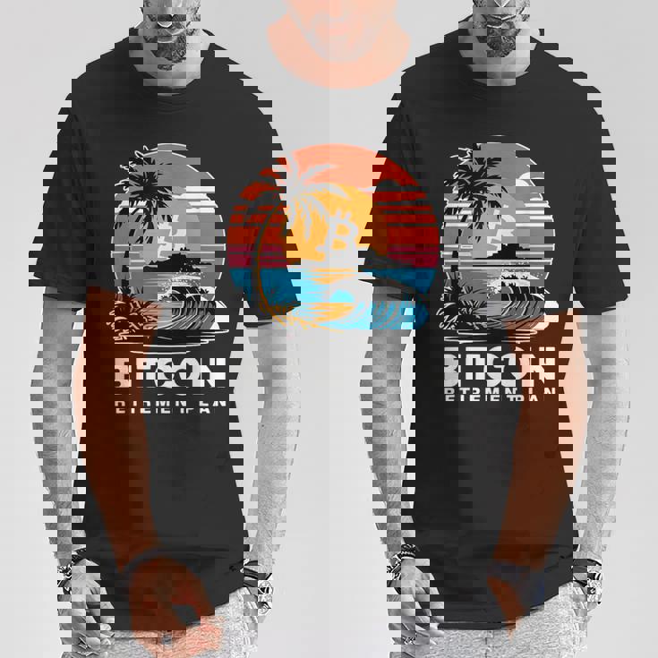 ビットコイン退職プラン Btc暗号取引 暗号通貨 Tシャツ 面白い贈り物