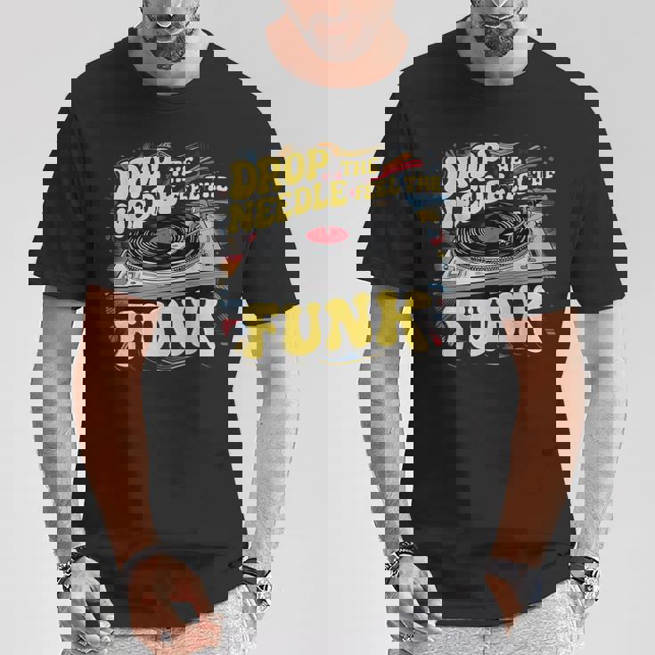 ビニールファンキー音楽愛好家 面白いファンクコスチューム Tシャツ 面白い贈り物