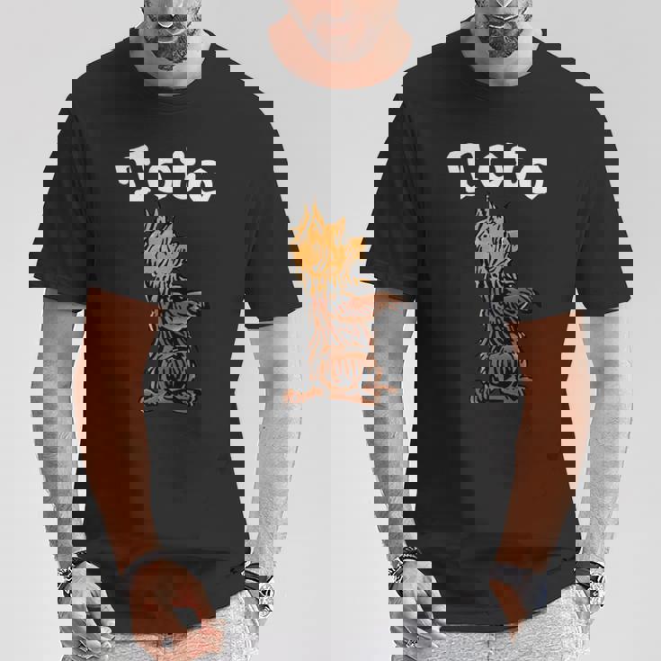 ビンテージtoto The Dog シャツアート -Toto Oz 魔法使い Toto 長袖tシャツ Tシャツ 面白い贈り物