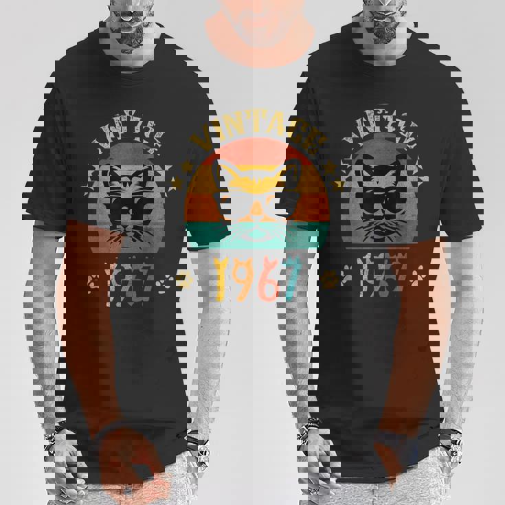 ビンテージファニーキャットシャツ 誕生日プレゼント 1967 メンズ レディース 59歳 Tシャツ 面白い贈り物