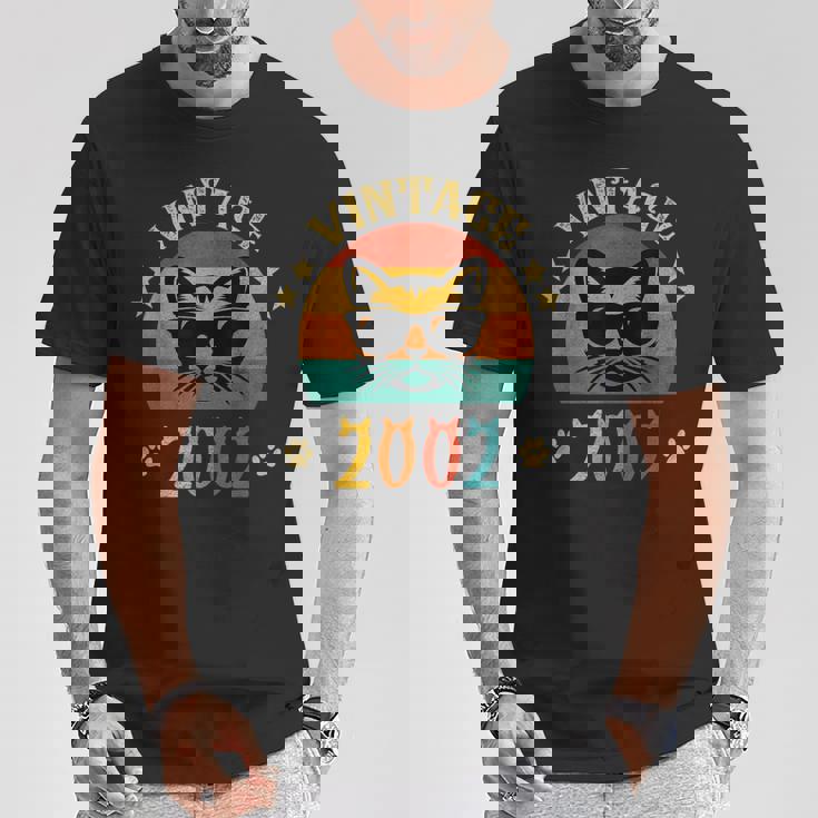 ビンテージファニーキャットシャツ 誕生日プレゼント 2002 メンズ レディース 23歳 Tシャツ 面白い贈り物