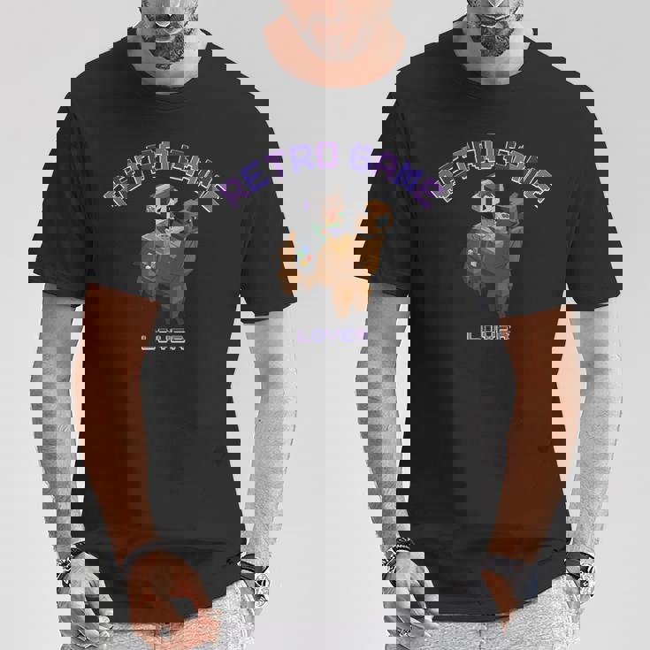 ピクセルアニマルズ アルパカ ブラウン はるまり Harumari レトロゲーム Lover Love ストリーマー Tシャツ 面白い贈り物