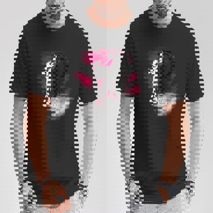 ピンクパンサー ル ピンクシルエット 霧の中 長袖tシャツ Tシャツ 面白い贈り物