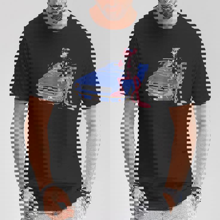 ピンクパンサー ヴィンテージ 1964 コンバーチブル 車 クール キャット Tシャツ 面白い贈り物