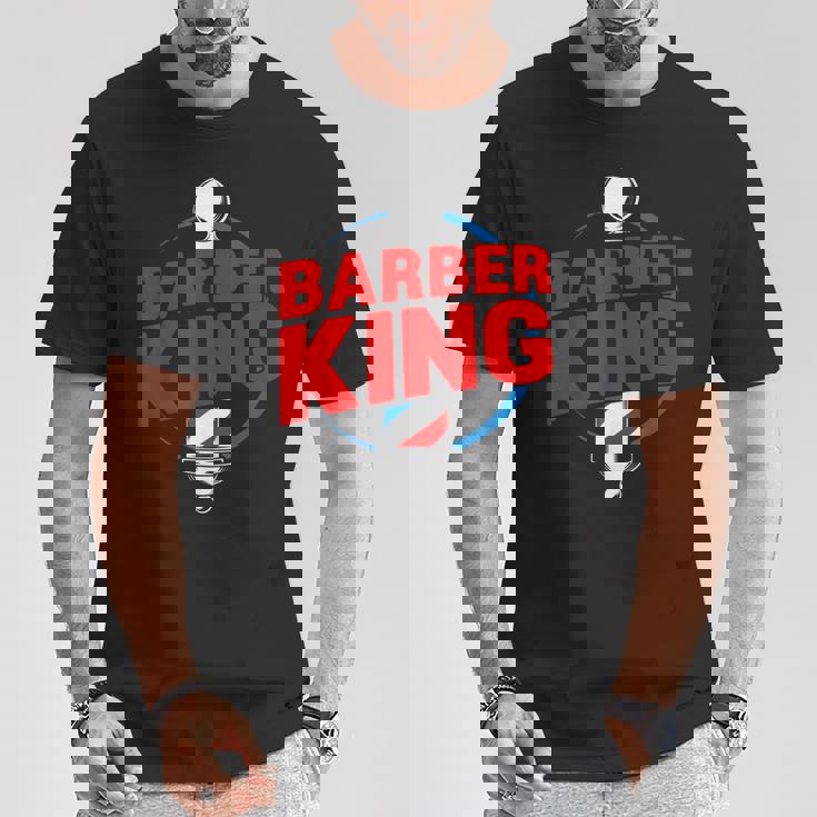 ファニー バーバー キング ヘアスタイリスト ヘアドレッサー バーバーショップ ポール Tシャツ 面白い贈り物