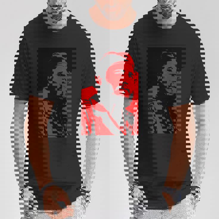 フィデル・カストロ 長袖tシャツ Tシャツ 面白い贈り物