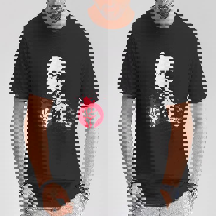 フィデル・カストロ・キューバ革命拳戦闘デモ Tシャツ 面白い贈り物