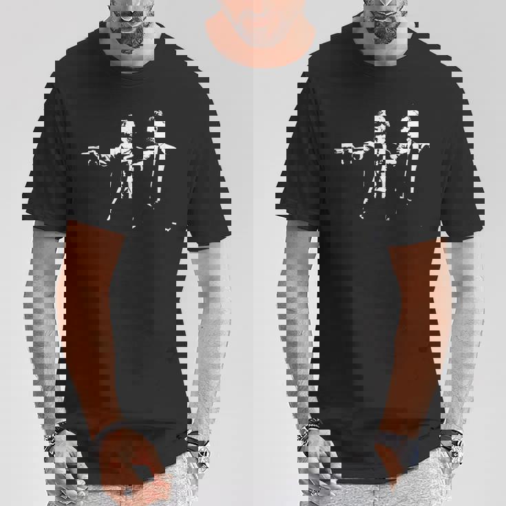 フィロソフィクション ニーチェ＆マルクス 哲学者映画パロディ Tシャツ 面白い贈り物