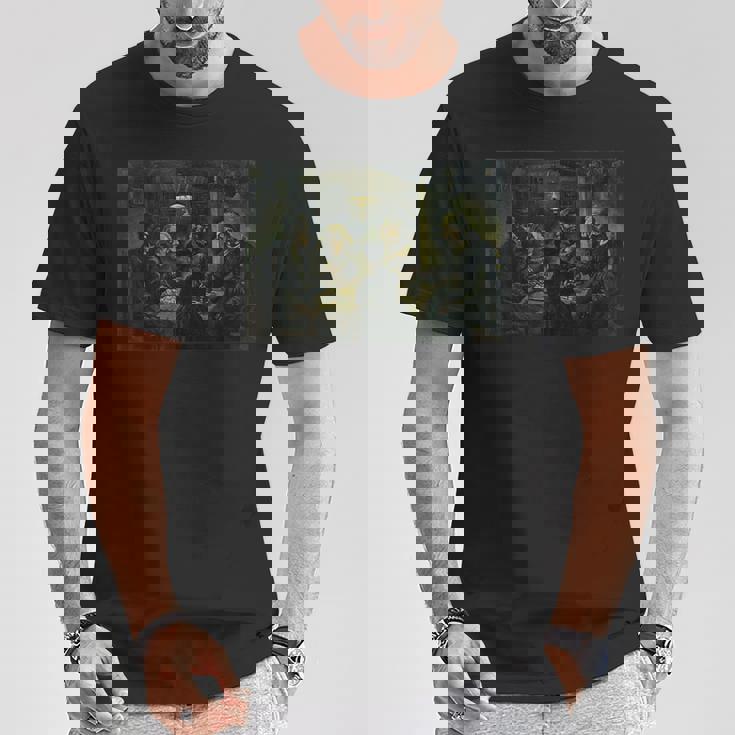 フィンセントファンゴッホのジャガイモを食べる人々 Tシャツ 面白い贈り物