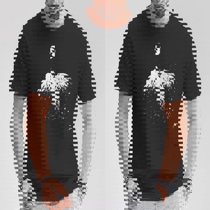 フェニックス 火の鳥の復活 キム・ディアス・ホルム 絵 インクアート Phoenix Bird Kim Holm 長袖tシャツ Tシャツ 面白い贈り物