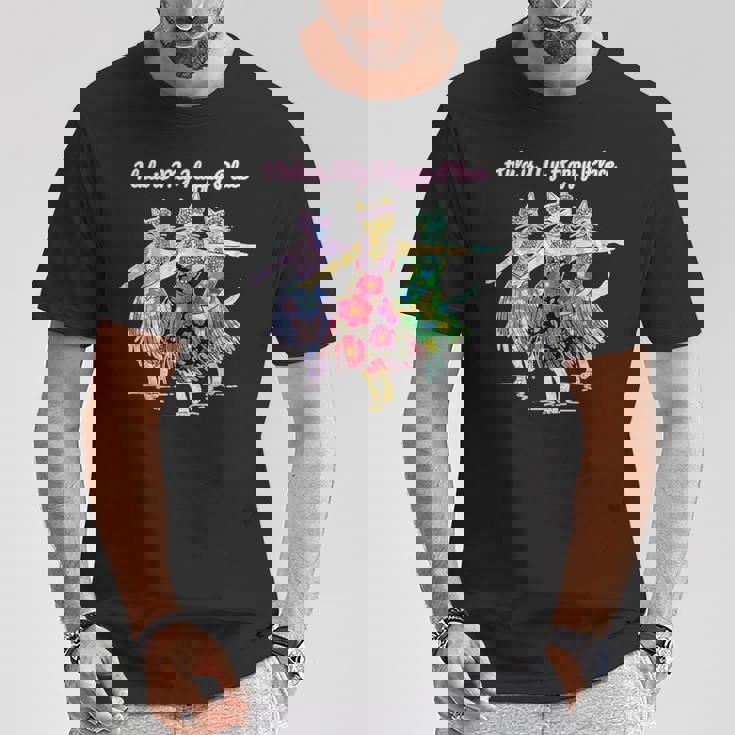フラダンスを踊る猫 Tシャツ 面白い贈り物