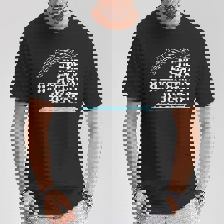 フリーバックバタフライブレストスイムストロークスイムチームライト Tシャツ 面白い贈り物