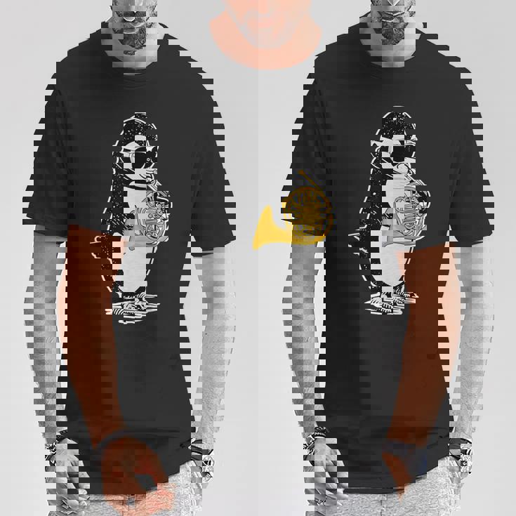 フレンチホルン奏者 ペンギン好き 音楽 フレンチホルン Tシャツ 面白い贈り物