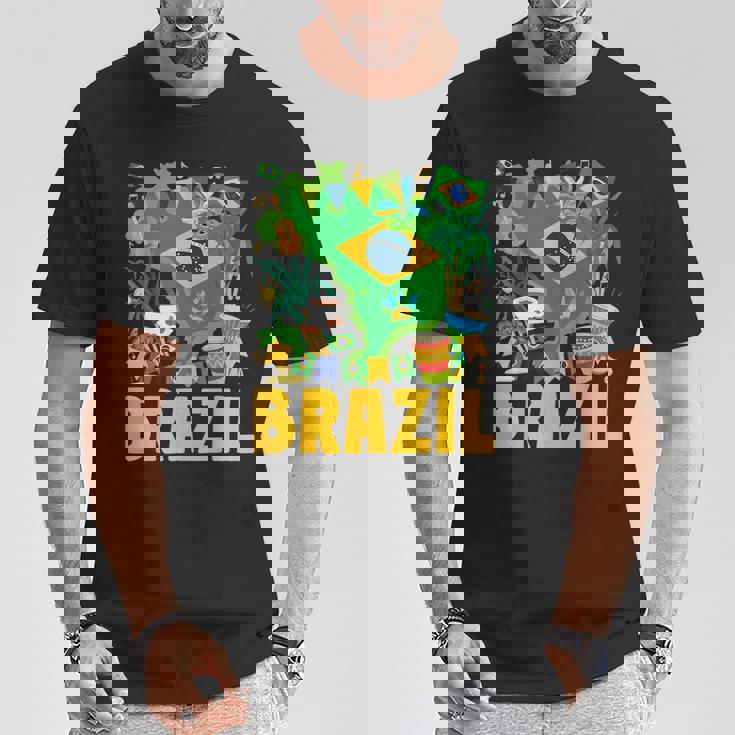ブラジル国旗衣装のアイデア ブラジル&ブラジルの国旗 Tシャツ 面白い贈り物
