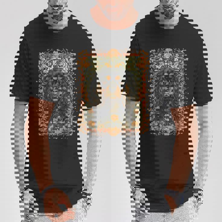 ブラックとタン キャバリア王チャールズ スパニエル ヴィンテージ Tシャツ 面白い贈り物