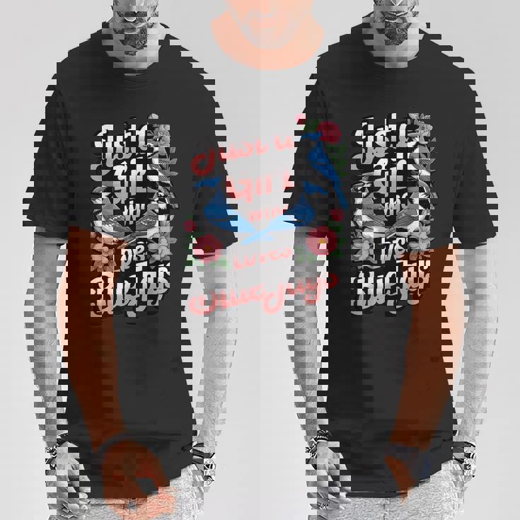 ブルージェイズが大好きな少女 バード愛好家 バードウォッチャー Tシャツ 面白い贈り物