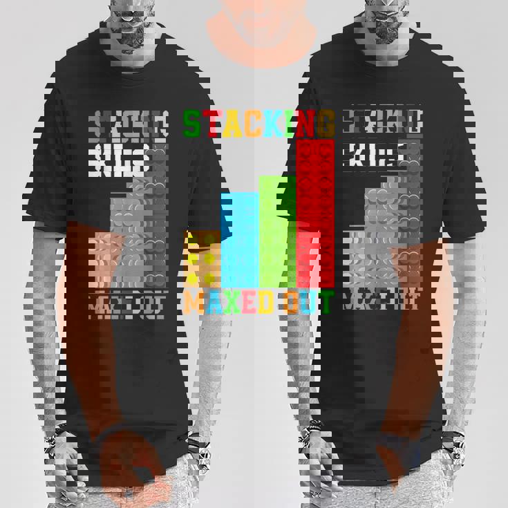 ブロックブロック-積み重ねスキルの最大化 Tシャツ 面白い贈り物