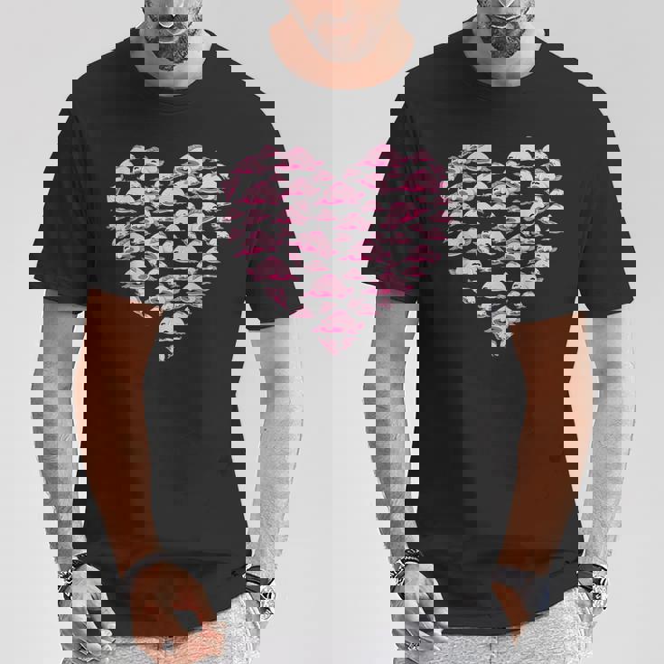 ブロブフィッシュ ラブ 深海 魚 海 動物 ハート ブロブフィッシュ Tシャツ 面白い贈り物