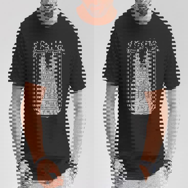 プラハ チェコ共和国 Ex チェコスロバキア お土産 プラハ Tシャツ 面白い贈り物