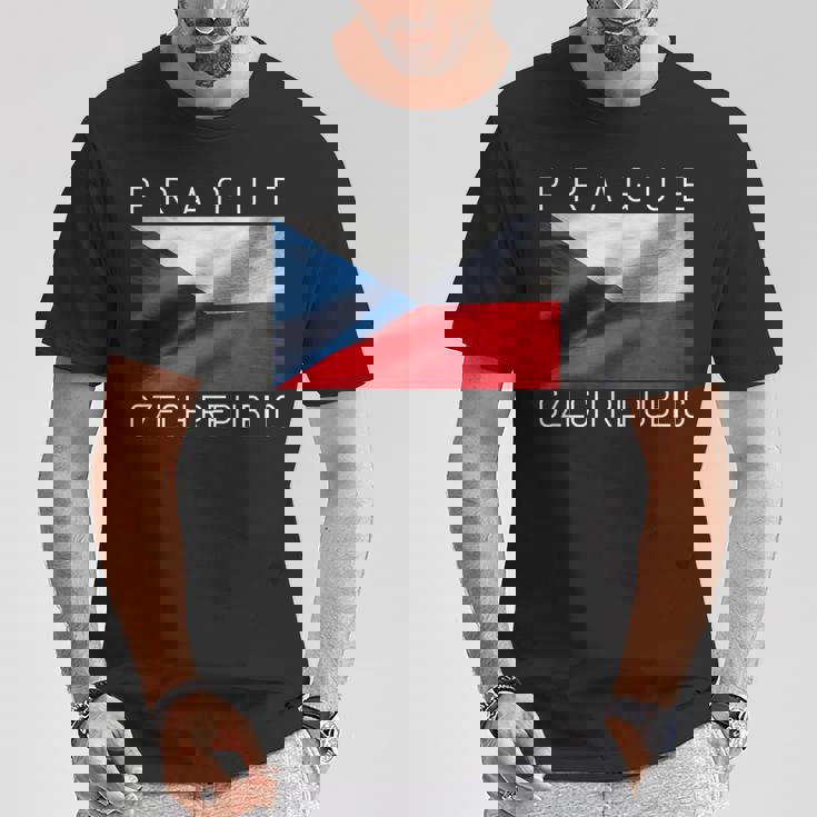 プラハtシャツ 素敵なチェコ共和国の国旗 お土産 Tシャツ 面白い贈り物