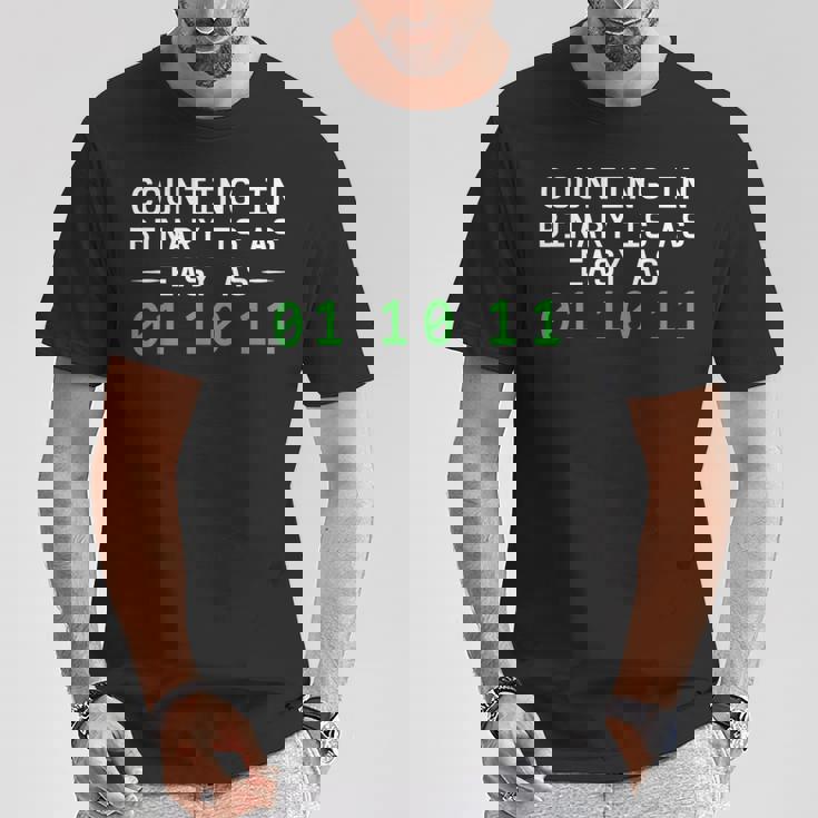 プログラマー カウントイン バイナリコード バイナリコーディング Tシャツ 面白い贈り物