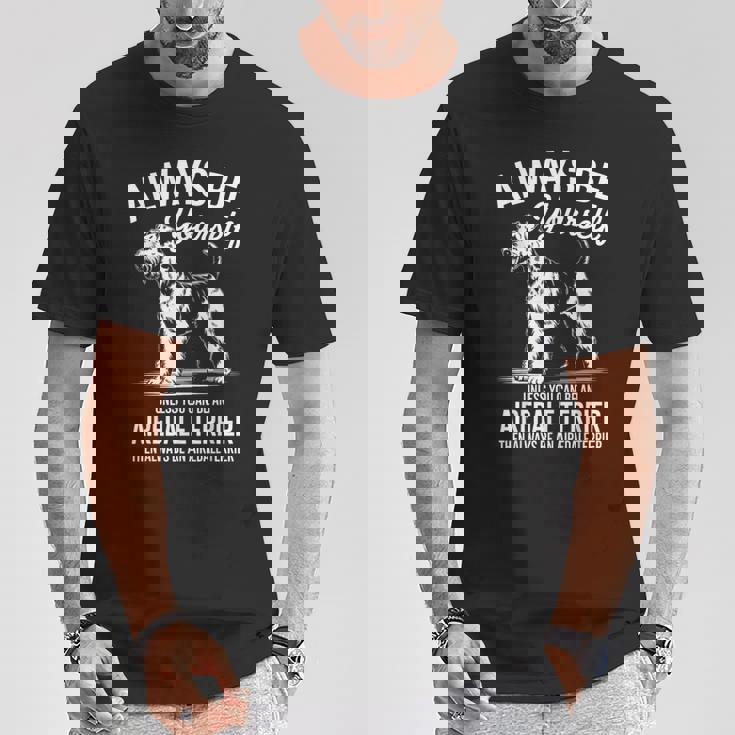 ベイ・アン・エアデール・テリア、ファニー・エアデール・テリア Tシャツ 面白い贈り物