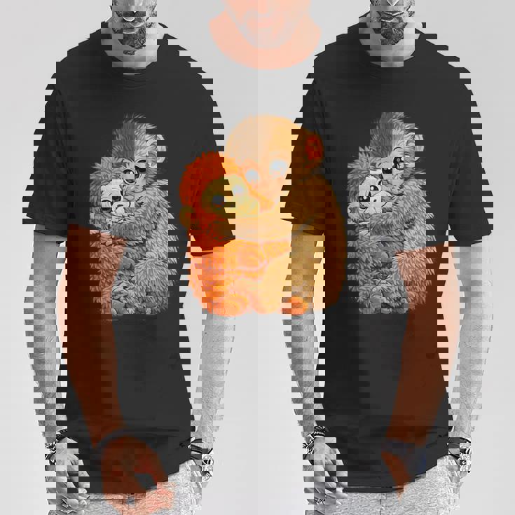 ベビーモンキーパンチ 面白い猿のぬいぐるみミーム Tシャツ 面白い贈り物