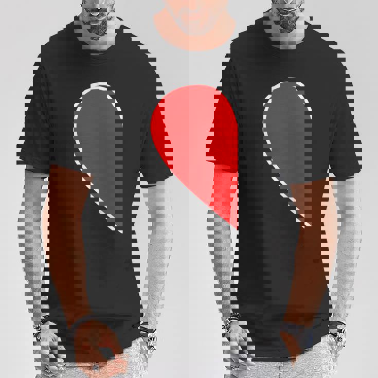 ペア ハート 親子 恋人（Left 左）（ビューティフルライフ）半分 コーデ リンク ルック かわいい Tシャツ 面白い贈り物