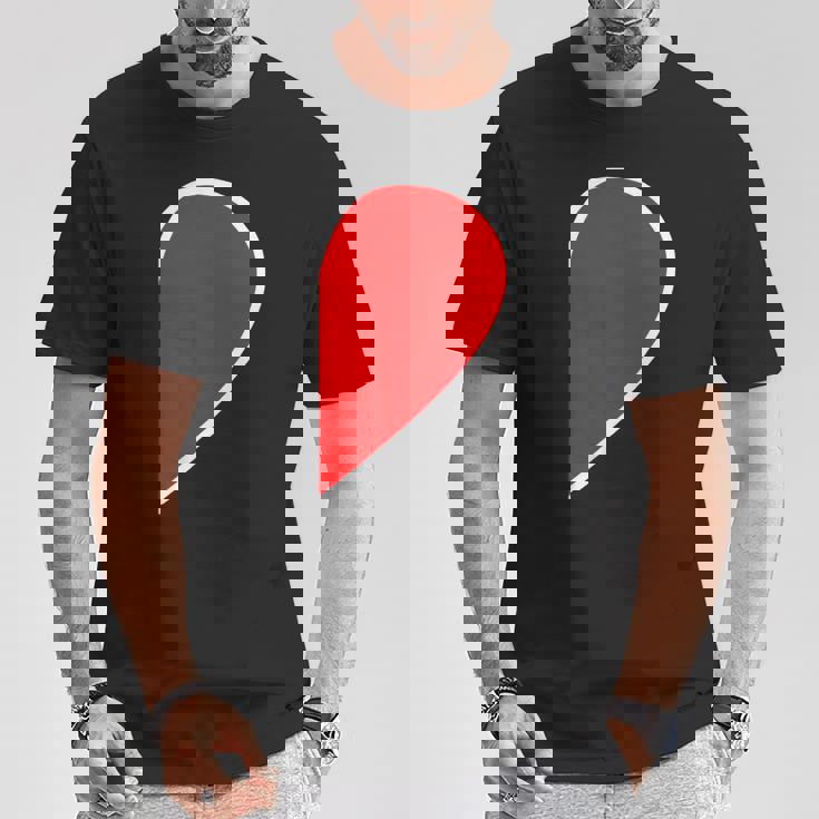 ペア ハート 親子 恋人（Right 右）（ビューティフルライフ）半分 コーデ リンク ルック かわいい Tシャツ 面白い贈り物