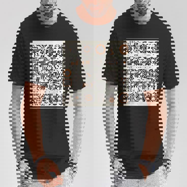 ペトログリフロックの彫刻ネイティブアメリカン Tシャツ 面白い贈り物