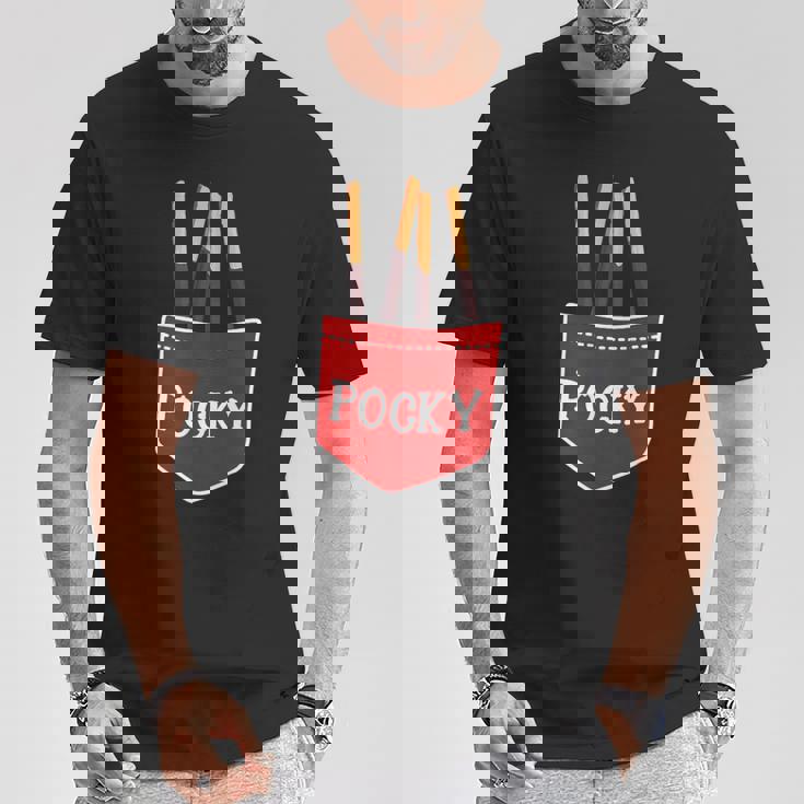 ポッキーポケット チョコレート ジャパン デザート 楽しいギフト Tシャツ 面白い贈り物